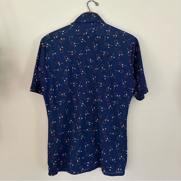 Vintage Mid 70’s Arrow Scrambler Tennis Button Down Shirt Size Medium - Picture 9 of 13